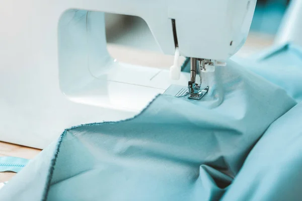 Close up of sewing machine while working — Stock Photo, Image