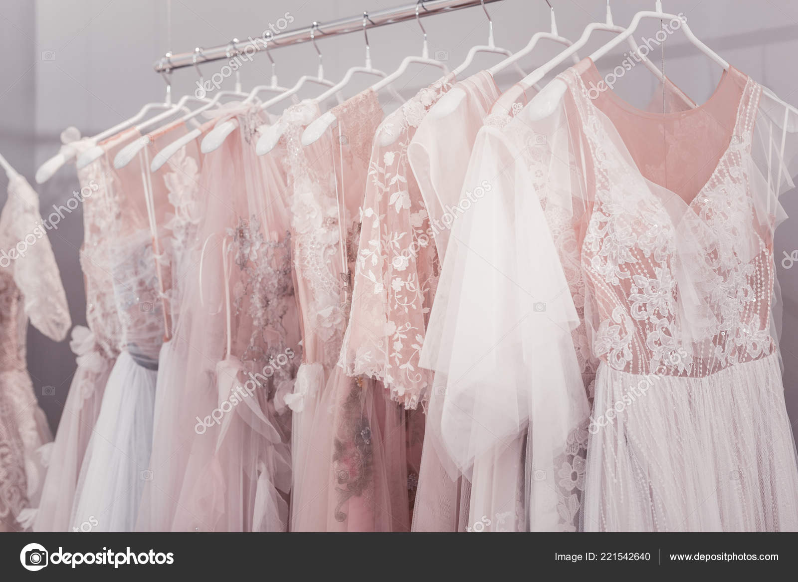 wedding dress on hanger