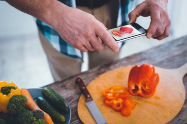 Modern yenilikçi akıllı telefon seçici odak