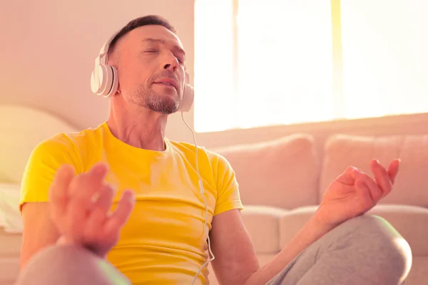 Patient peaceful man enjoying a wonderful day