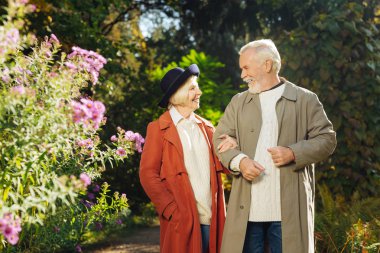 Neşeli pozitif insanlar birbirlerinin ellerini tutarak yaşlı
