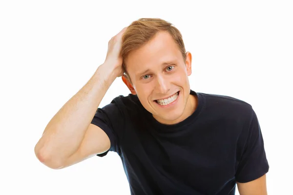 Portrait of a positive blonde young man — Stock Photo, Image