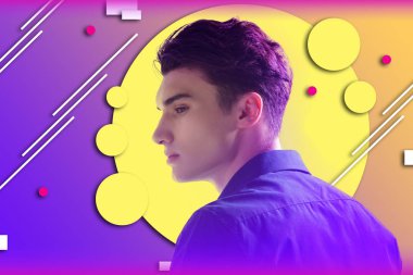 Üzgün düşünceli adam arka plan fırsatları sayma