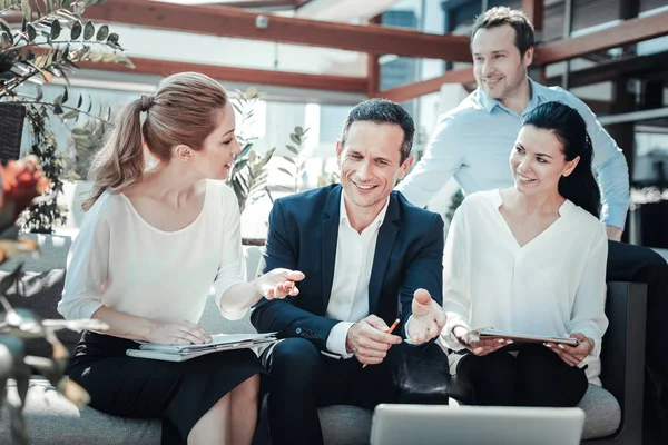 Pleasant Thoughts Amazing Female Person Turning Head While Looking Her — Stock Photo, Image