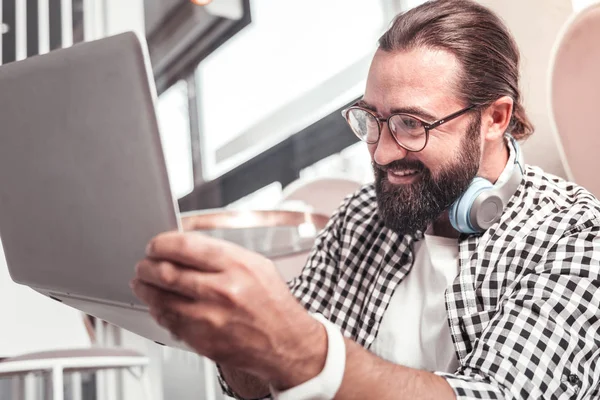 stock image Client checking the work of his employee