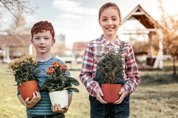 Handsome brother and elder sister spending time together — Stock Image Handsome brother and elder sister spending time together Stock Picture