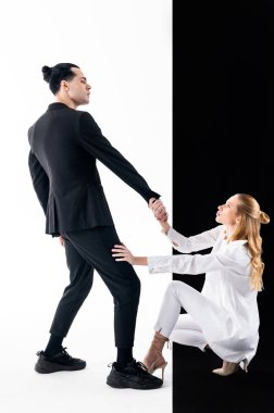 Yin ve yang Dergi kapağı için poz profesyonel modelleri