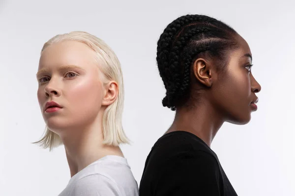 Professionele modellen poseren voor diversiteit en gelijkheid artikel — Stockfoto