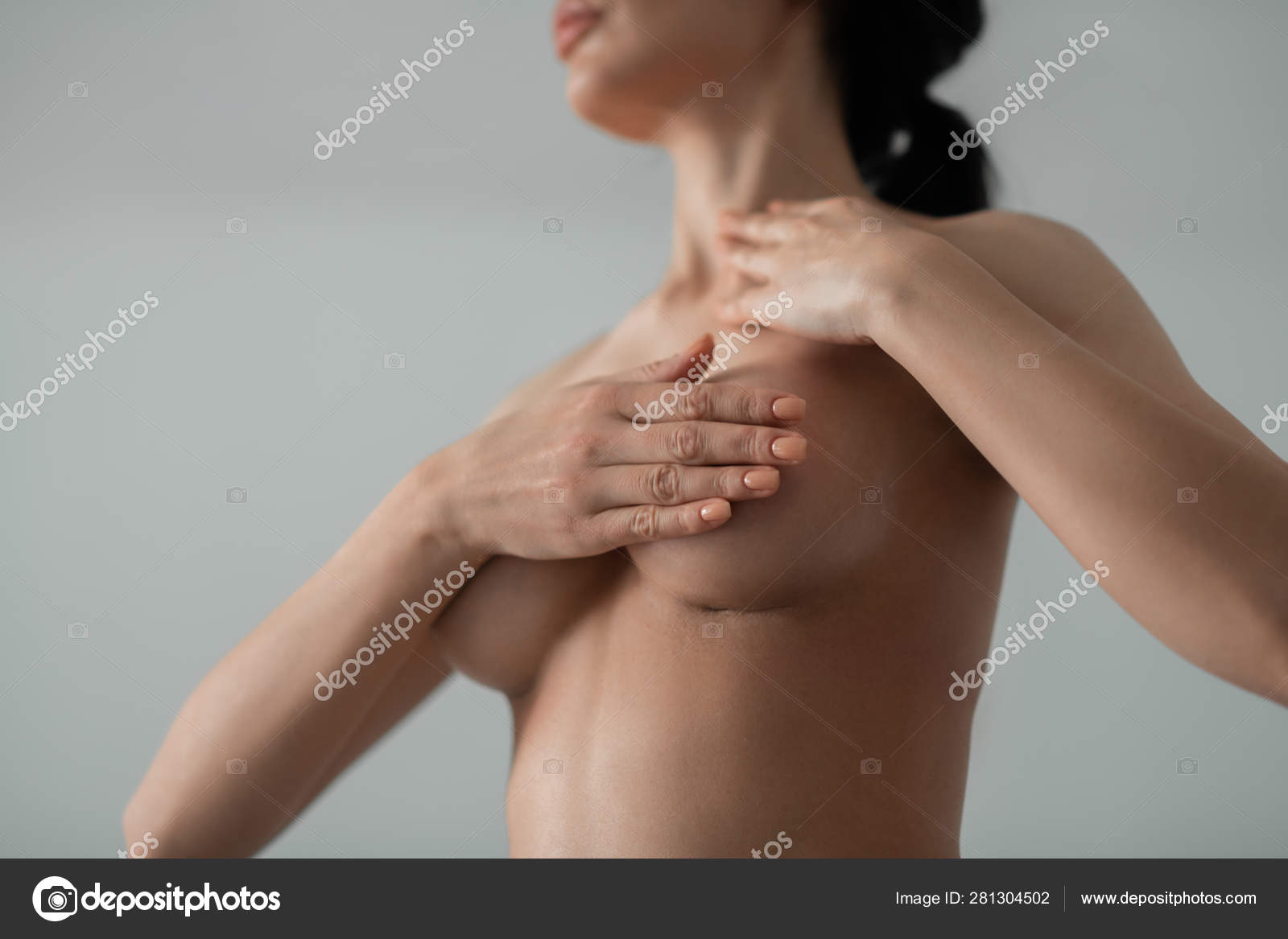 Touching Naked Breast