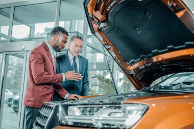 Otomobil showroom otomotiv inşaat açıklayan Danışmanı.