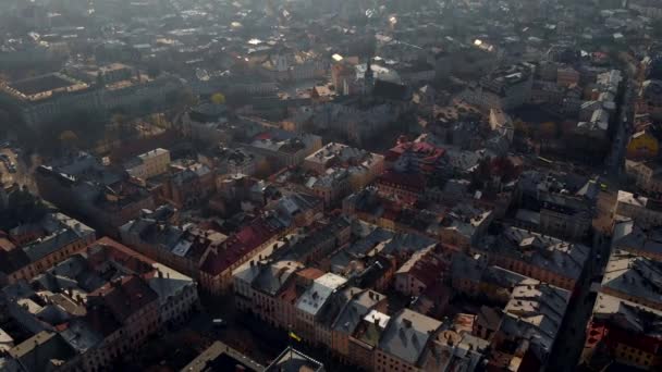 Fenséges panorámás kilátás az óvárosra — Stock videók