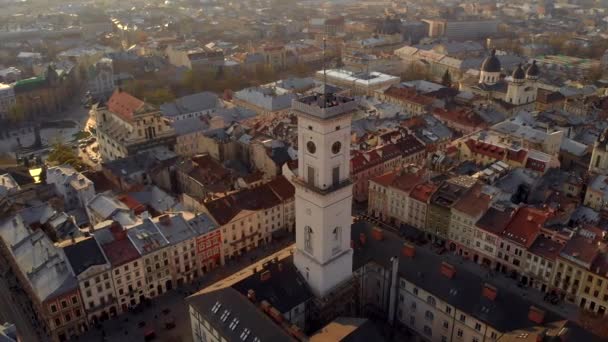 Красивый панорамный вид на старый город — стоковое видео