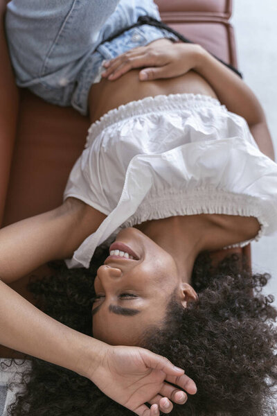 Woman falling asleep in the middle of the day