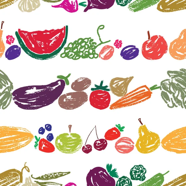 Örüntüsünde çizilmiş meyve ve sebze