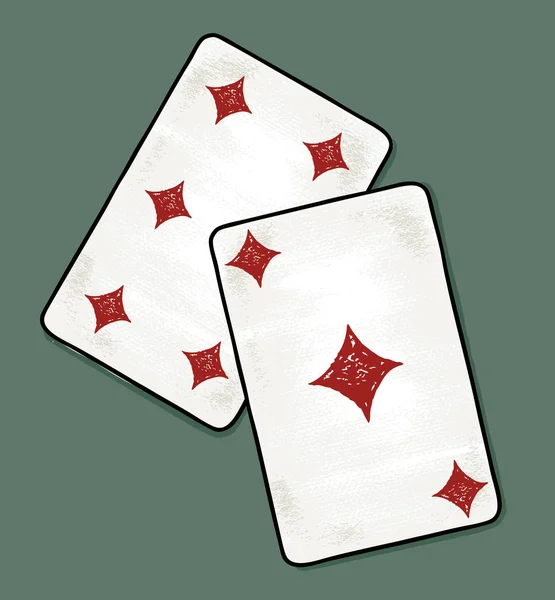 Vektor Illustration Der Spielkarten — Stockvektor