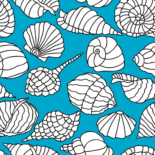 な貝殻のベクトルの背景 — ストックベクタ