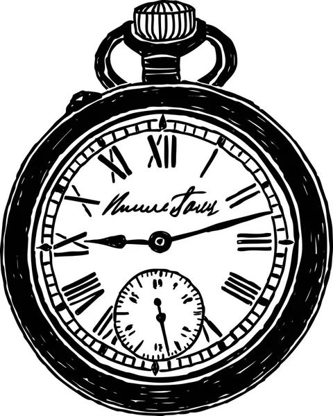 Imagen Vectorial Del Viejo Reloj Bolsillo — Vector de stock