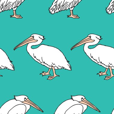 Çizgi film Pelikan sorunsuz arka plan