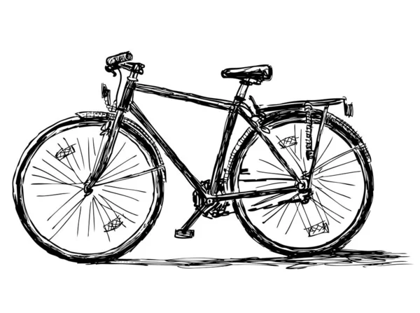 Croquis Vélo Pour Récréation Active — Image vectorielle