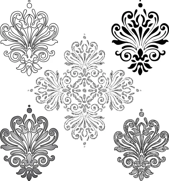 Image Vectorielle Éléments Design Vintage Ornés — Image vectorielle