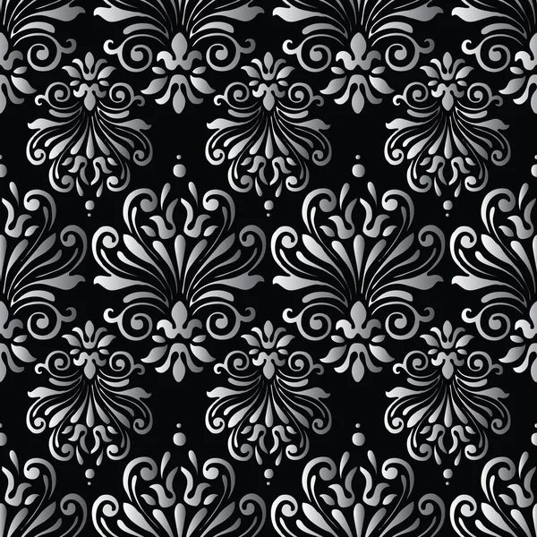 Vector Seamless Pattern Ornamental Floral Elements — Stock Vector