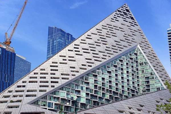 Arquitectura Ciudad Con Edificio Apartamentos Residencial Único Lado Oeste Manhattan — Foto de Stock