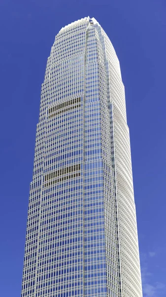 Rascacielos Cristal Alto Hong Kong Con Cielo Azul —  Fotos de Stock