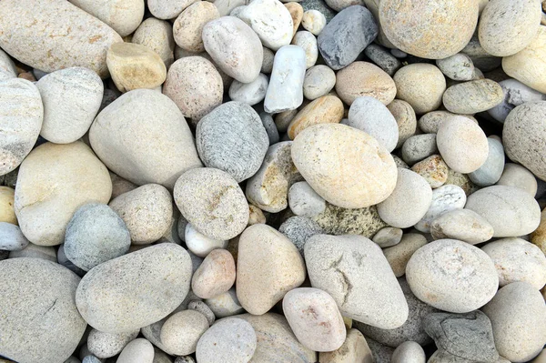 Closeup Rocks Pebbles Boulders Rocky Beach Which Have Been Eroded — Stock Photo, Image