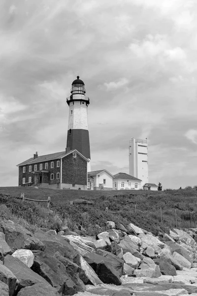 Kustnära Scen Med Montauk Fyr Atlanten Long Island New York — Stockfoto