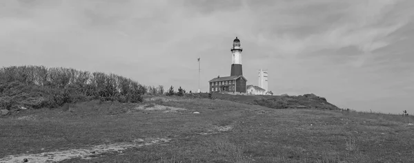 Cena Costeira Com Farol Montauk Oceano Atlântico Long Island Nova — Fotografia de Stock