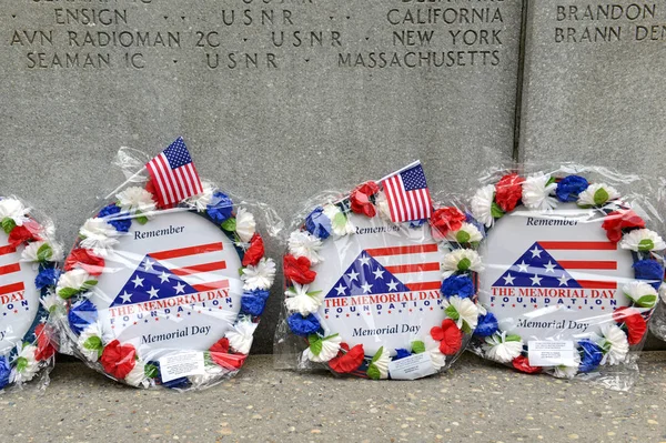 New York Circa May 2018 Flags Wreaths Honor American Serviceman — Stock Photo, Image