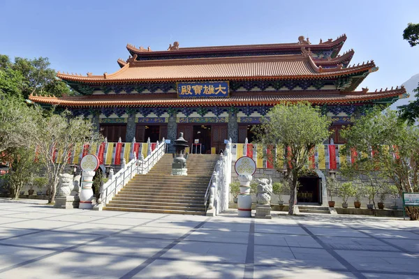 Lin Buddhistische Mönche Und Ihre Traditionelle Chinesische Architektur Bei Ngong — Stockfoto