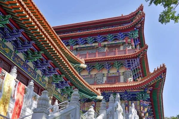 Lin Buddhist Monestery Its Traditional Chinese Architecture Ngong Ping Mountains — Stock Photo, Image