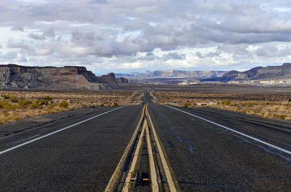 Road Rocky High Desert Landscape Colorado Plateau Border Arizona Utah — Stock Photo, Image