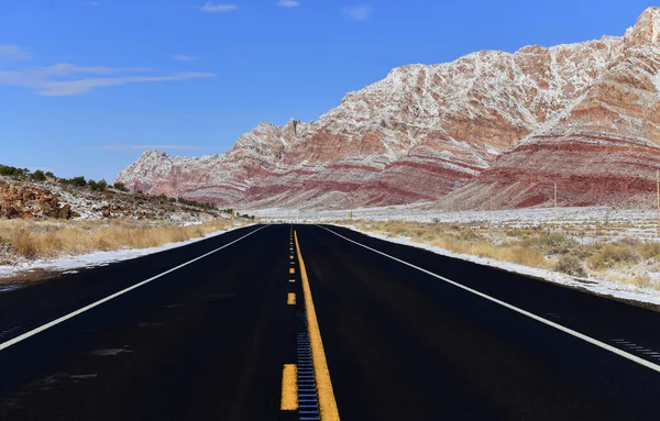 Road Rocky High Desert Landscape Colorado Plateau Border Arizona Utah — Stock Photo, Image