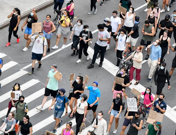 New York City Circa Květen2020 Uprostřed Sílícího Násilí Protestů Proti Stock Obrázky