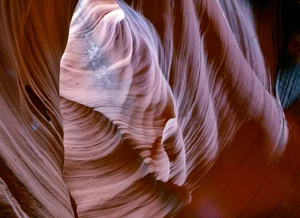在犹他州 亚利桑那州和美国西南部等干旱地区常见的沟槽峡谷是由典型的砂岩中的水蚀形成的 面临着山洪暴发的危险 — 图库照片