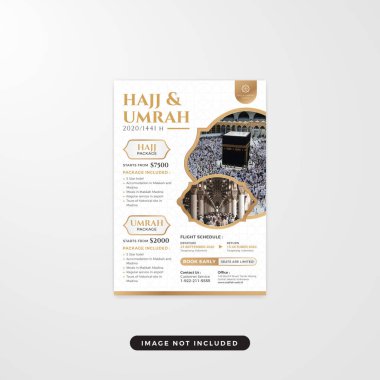 Lüks İslami beyaz arkaplan tasarımı ve hac veya umrah şablonu için altın dalga elementi
