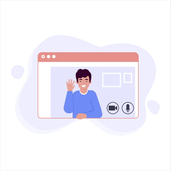 Zoom gibi bir uygulamayı kullanarak evden çalışan 124; video konferans görüşmesi