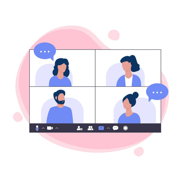 Working from home | Video conference call using an app like Zoom