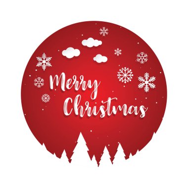 Noel tebrik kartı. Mutlu Noel mektupları, vektör illüstrasyonu