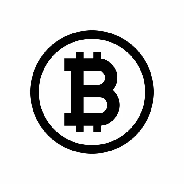 Bitcoin Criptomoneda Bitcoin Signo Icono Para Dinero Internet — Vector de stock