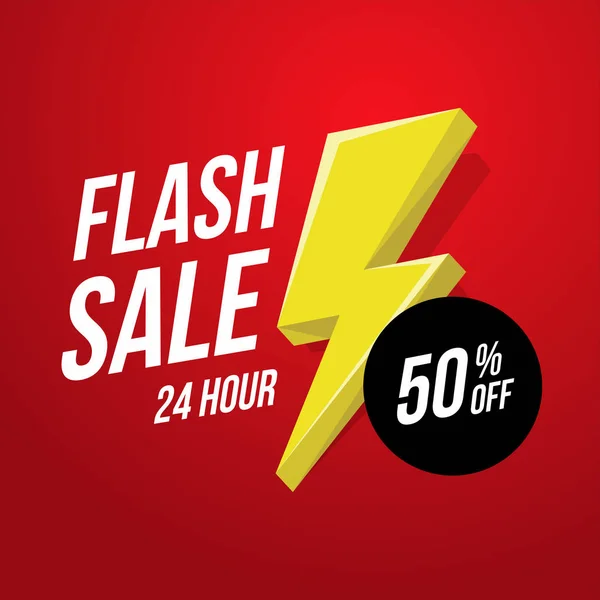 Horas Flash Sale Banner Vetor — Vetor de Stock