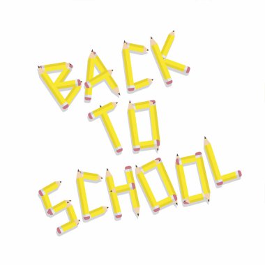 Geri okul tasarım öğeleri için kalem tipografi. vektör