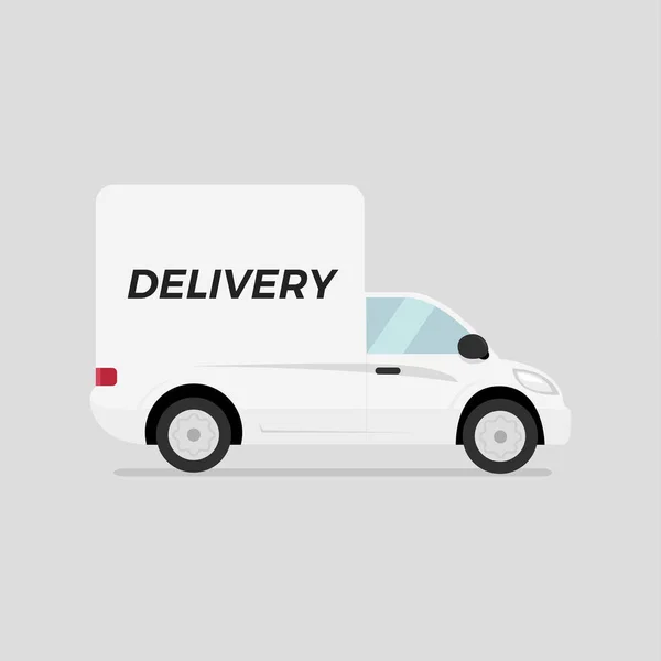Modern Commercial Delivery Vehicle Vektor - Stok Vektor