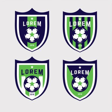 Futbol logo rozet koymak. İyi futbol takımı ve diğer spor takımı.
