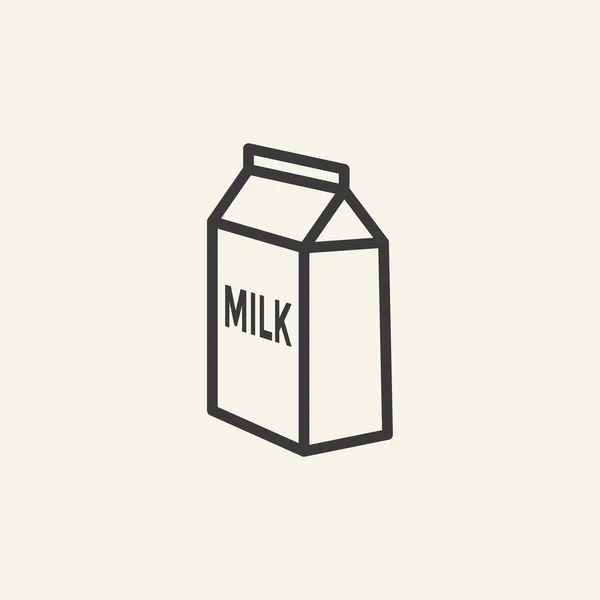 Milk Box Icon Vector — Stock Vector