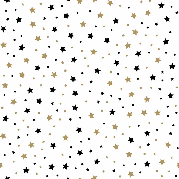 Бесшовный Рисунок Закругленными Звёздами Точками Кругами Белом Фоне Вектор — стоковый вектор