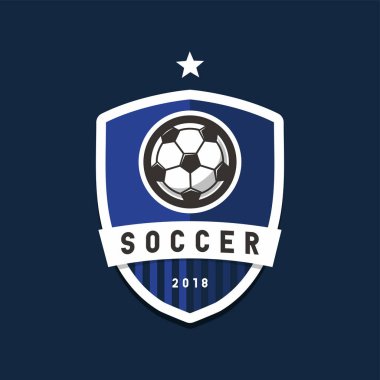 Futbol futbol ligi logo tasarım öğeleri için spor takım.