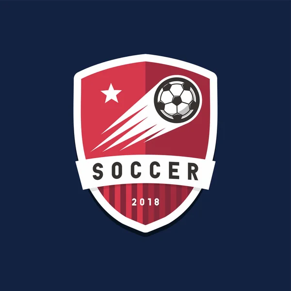 Voetbal Voetbal Competitie Logo Designelementen Voor Team Sport — Stockvector